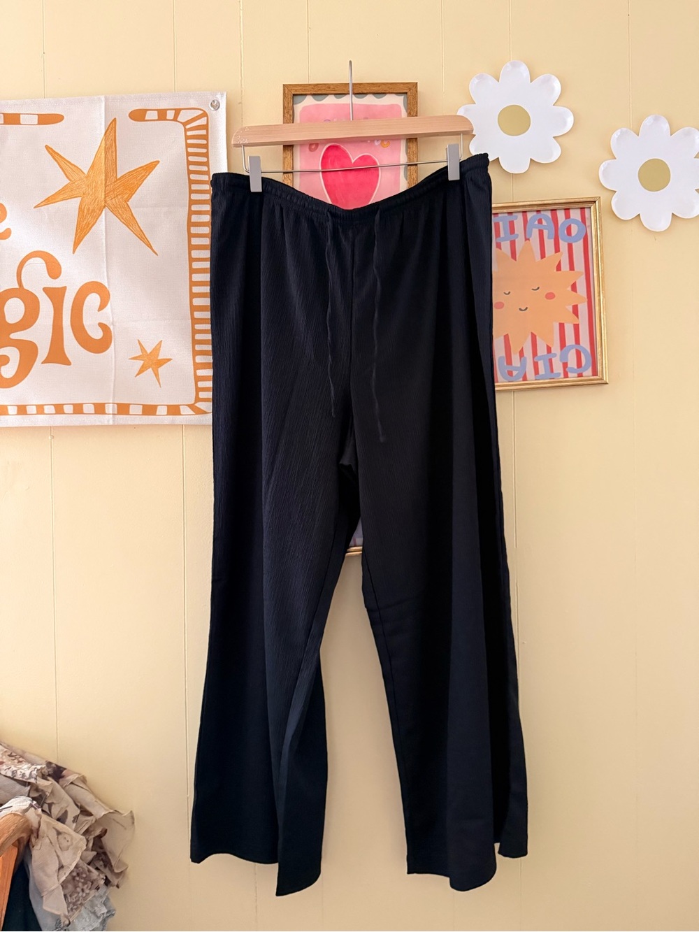 H&M Black Wide-Leg Pants